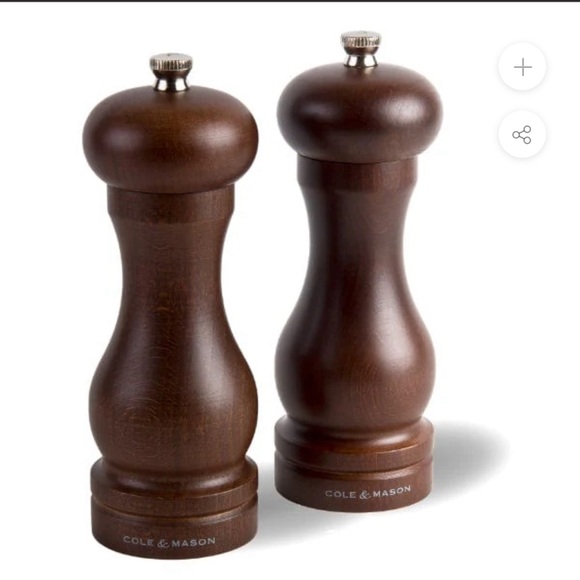 NWT-The Cole & Mason 6.5 inch Forest Capstan Wood Salt and Pepper Mill Gift Set - Picture 2 of 6